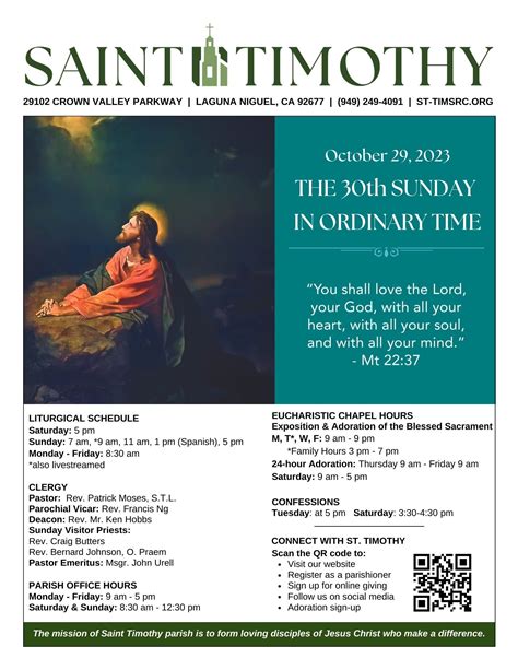 BULLETIN ARCHIVE — St. Timothy Catholic Church.